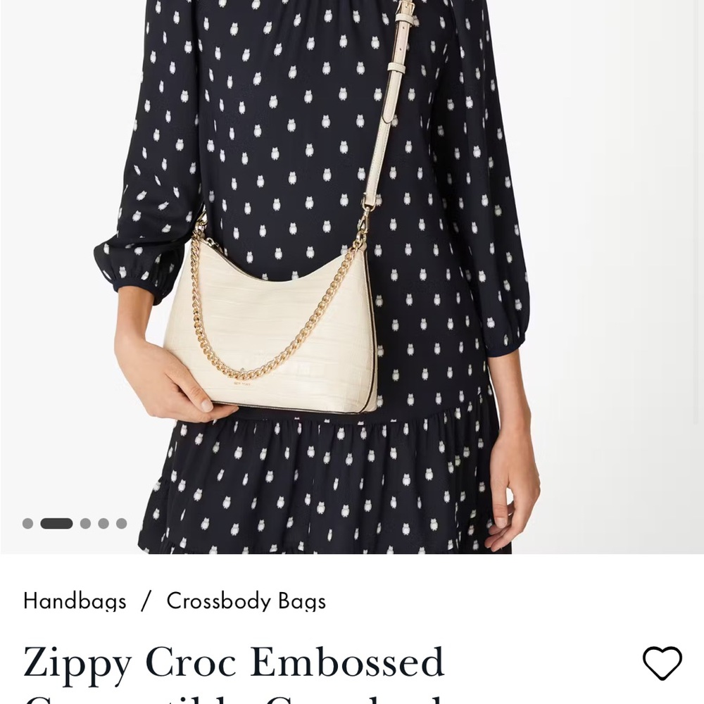 Kate Spade Shoulder Bag with Gold Chain and Textured Surface - Picture 6 of 6